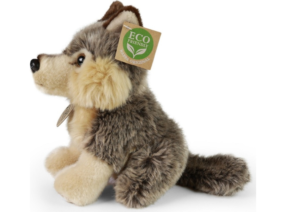 Rappa Plyšový vlk sediaci 18 cm ECO-FRIENDLY