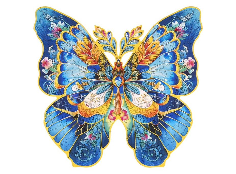 RoboTime Drevené puzzle Motýľ Morpho Helena
