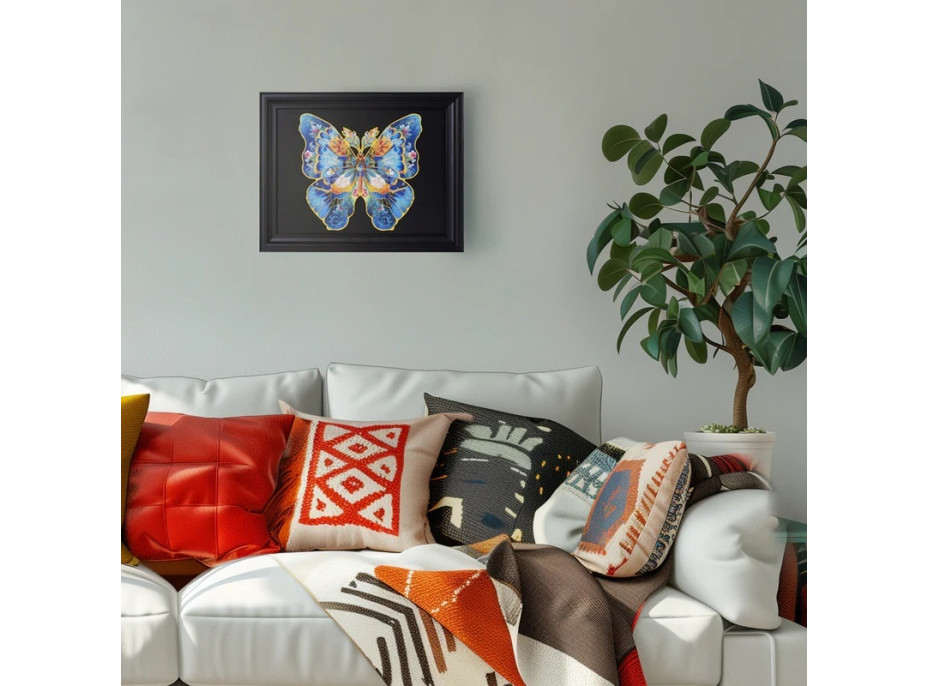 RoboTime Drevené puzzle Motýľ Morpho Helena