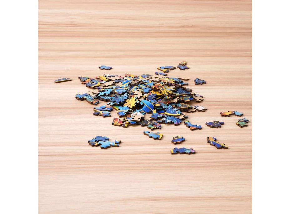 RoboTime Drevené puzzle Motýľ Morpho Helena