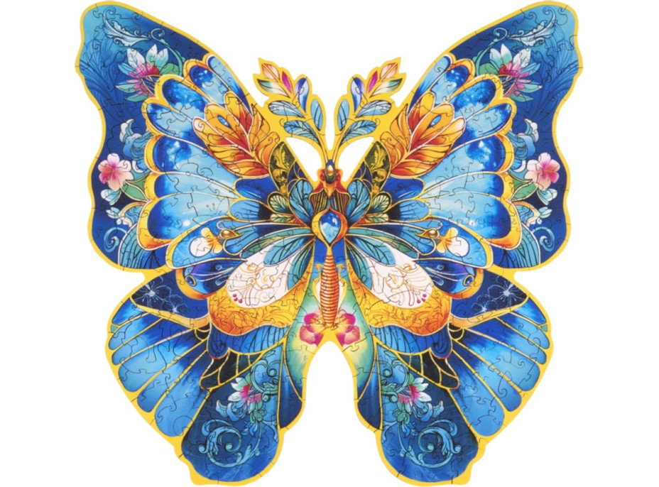 RoboTime Drevené puzzle Motýľ Morpho Helena