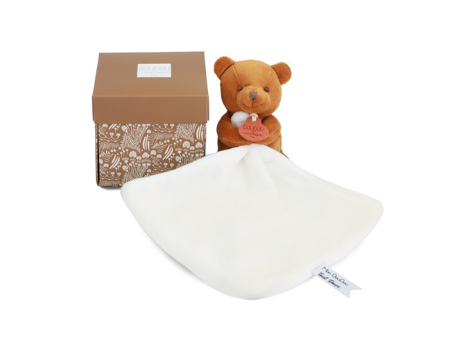 Doudou Môj malý medvedík 10 cm oranžový