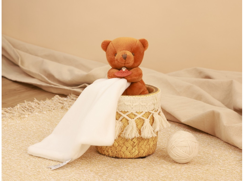 Doudou Môj malý medvedík 10 cm oranžový