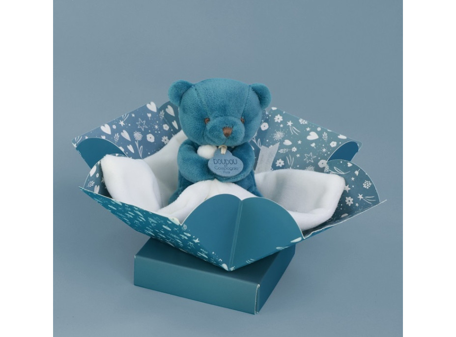Doudou Môj malý medvedík 10 cm modrý