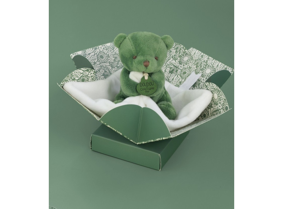 Doudou Môj malý medvedík 10 cm zelený