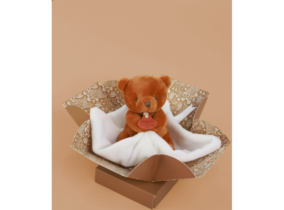 Doudou Môj malý medvedík 10 cm oranžový
