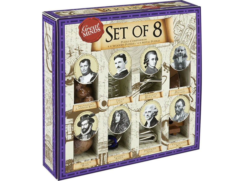 PROFESOR PUZZLE Great Minds: Slávni muži 8v1