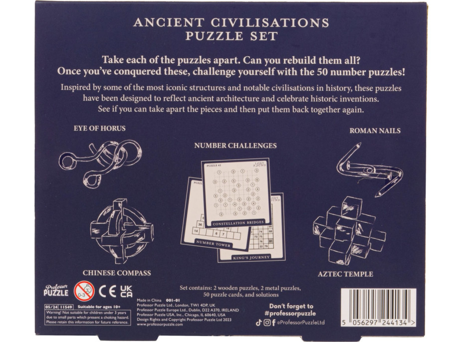PROFESOR PUZZLE LOST&FOUND: Hlavolam Staroveká civilizácia 5v1