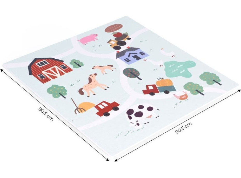 ECOTOYS Penové puzzle Farma s okrajmi