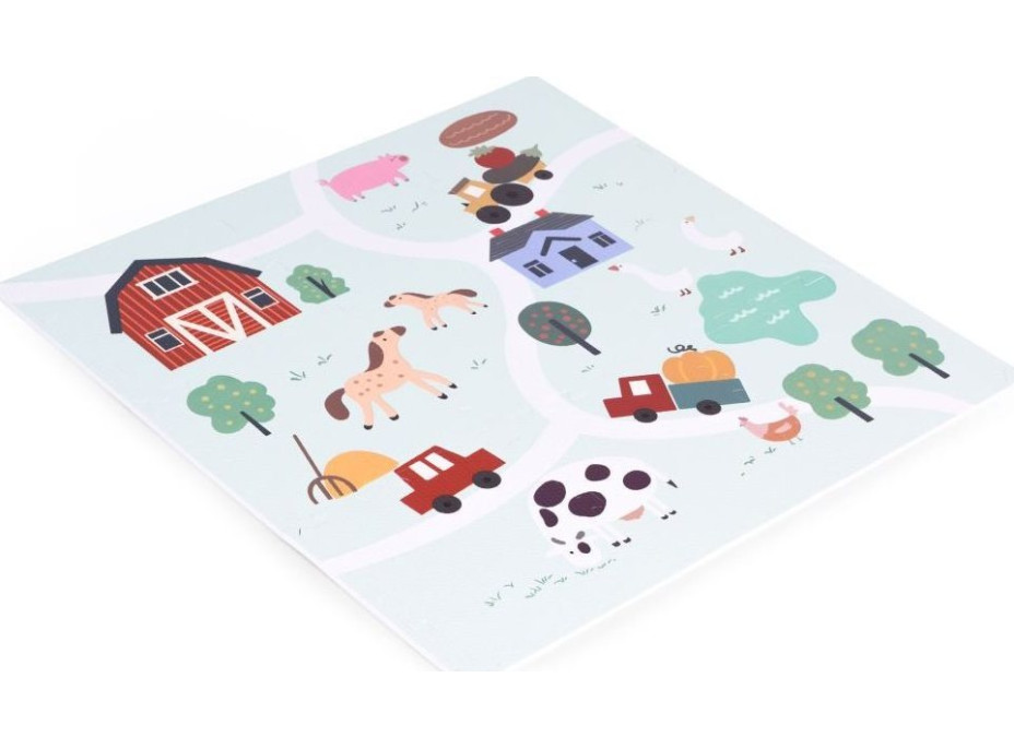 ECOTOYS Penové puzzle Farma s okrajmi