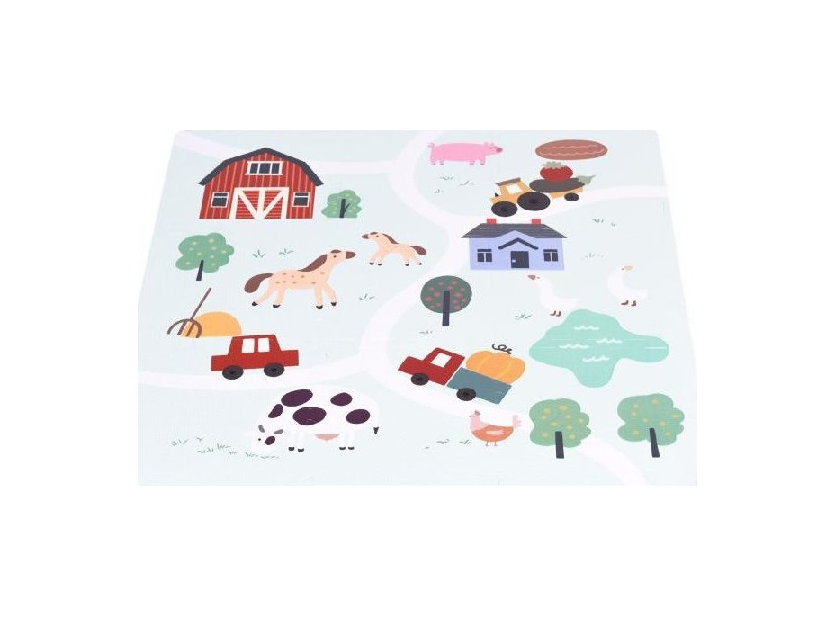 ECOTOYS Penové puzzle Farma s okrajmi