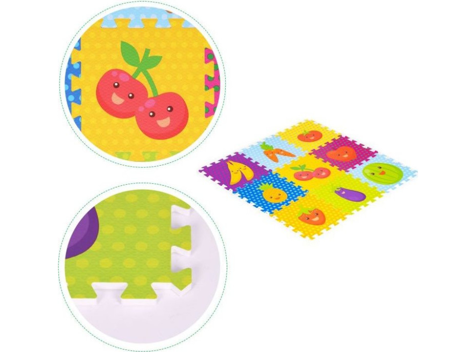ECOTOYS Penové puzzle Ovocie (28x28)