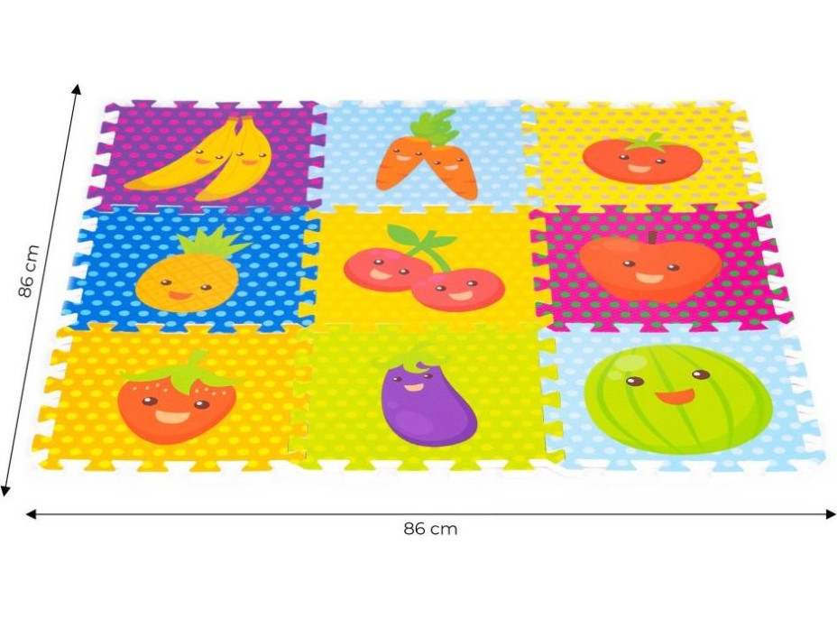 ECOTOYS Penové puzzle Ovocie (28x28)