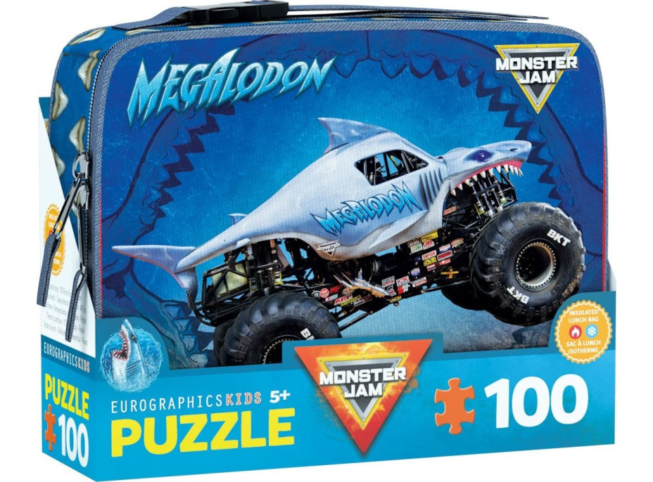 EUROGRAPHICS Puzzle vo desiatovom boxe Megalodon Monster Jam 100 dielikov