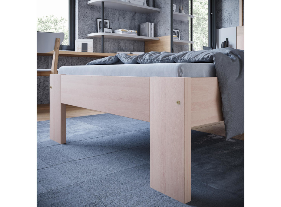 Posteľ z masívu buku MATYLDA 200x90 cm - prírodná