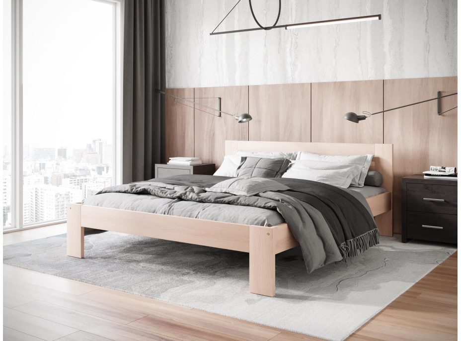 Posteľ z masívu buku MATYLDA 200x160 cm - prírodná