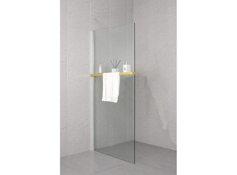 Sapho Polica na walk-in zástenu, 142cm, zlato mat EG1446