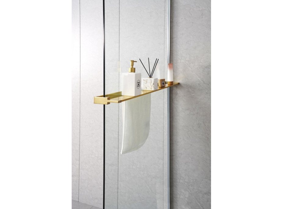Sapho Polica na walk-in zástenu, 142cm, zlato mat EG1446