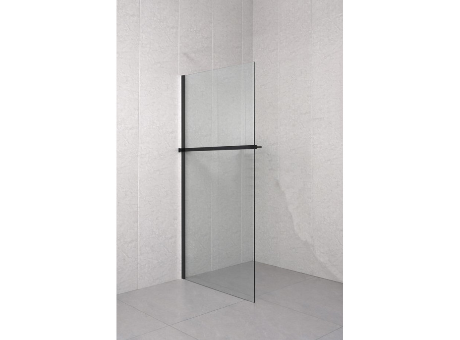 Sapho Polica na walk-in zástenu, 142cm, čierna mat EG1425