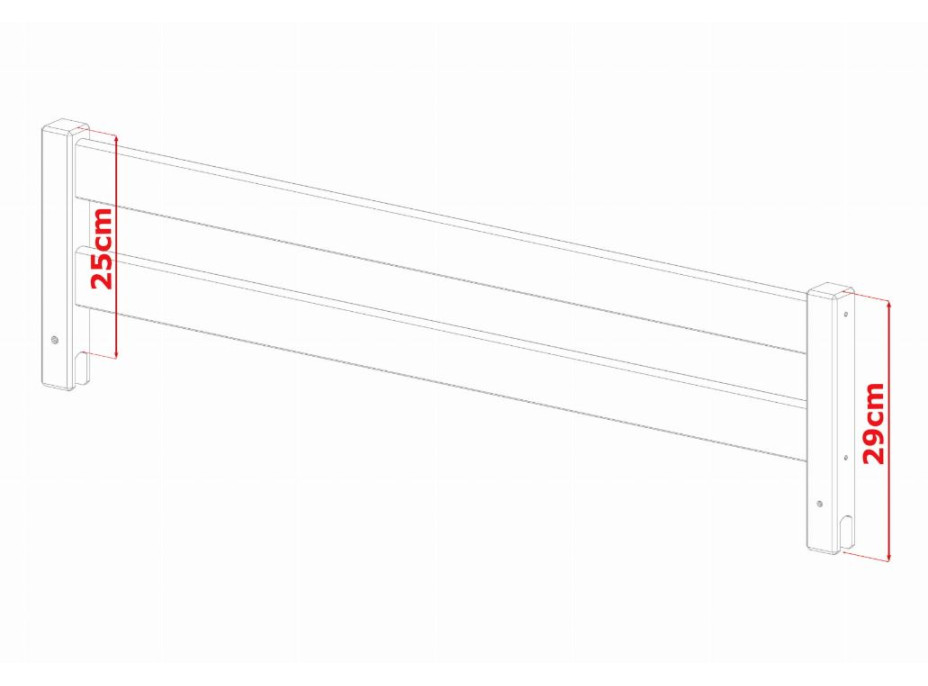 Detská poschodová posteľ s Montessori lôžkom z masívu borovice KEVIN - 200x90 cm - BIELA