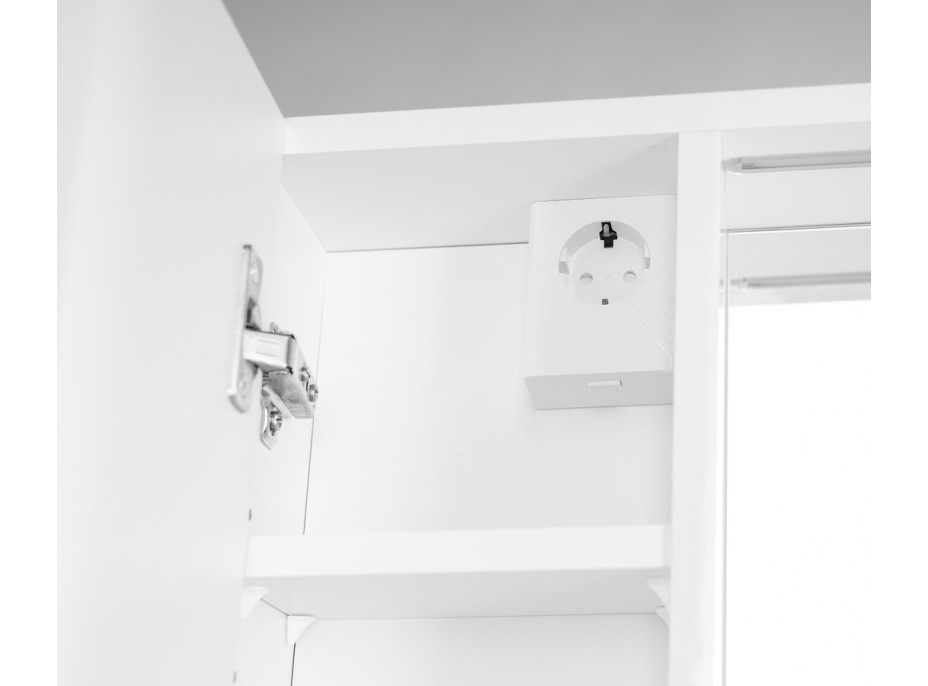 Aqualine ZOJA/KERAMIA FRESH STRIP galerka s LED osvetlením, 60x60x14cm, ľavá, biela 45021S