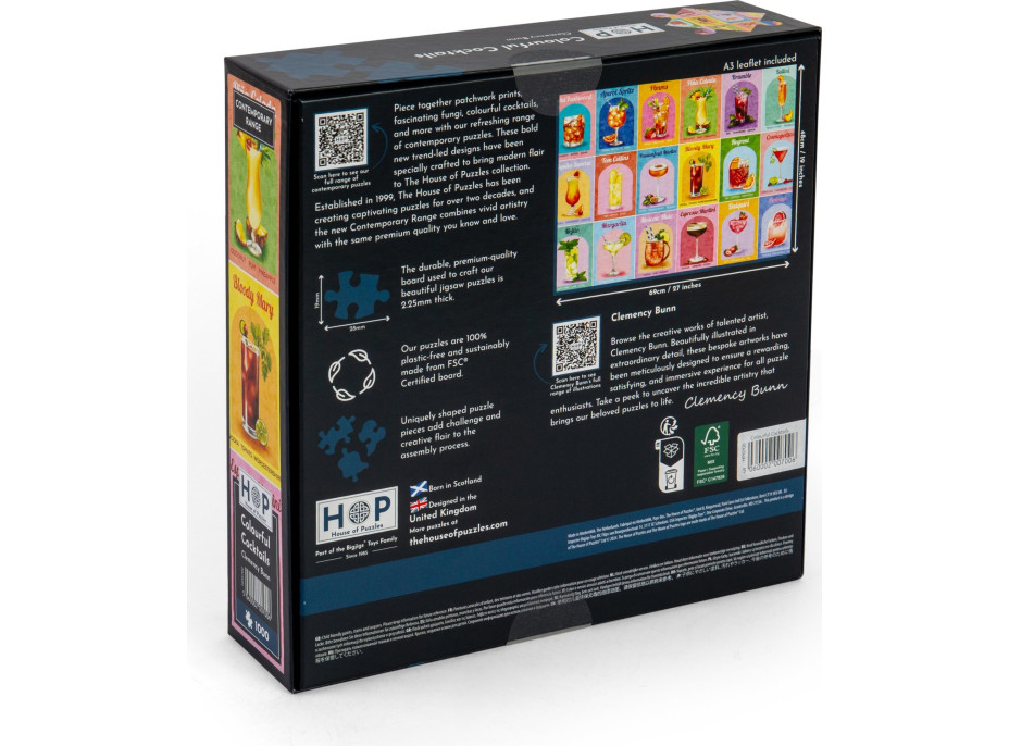 HOP Puzzle Farebné koktaily 1000 dielikov