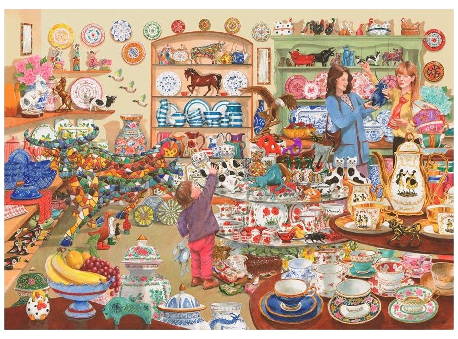 HOP Puzzle Býci v obchode s porcelánom 1000 dielikov