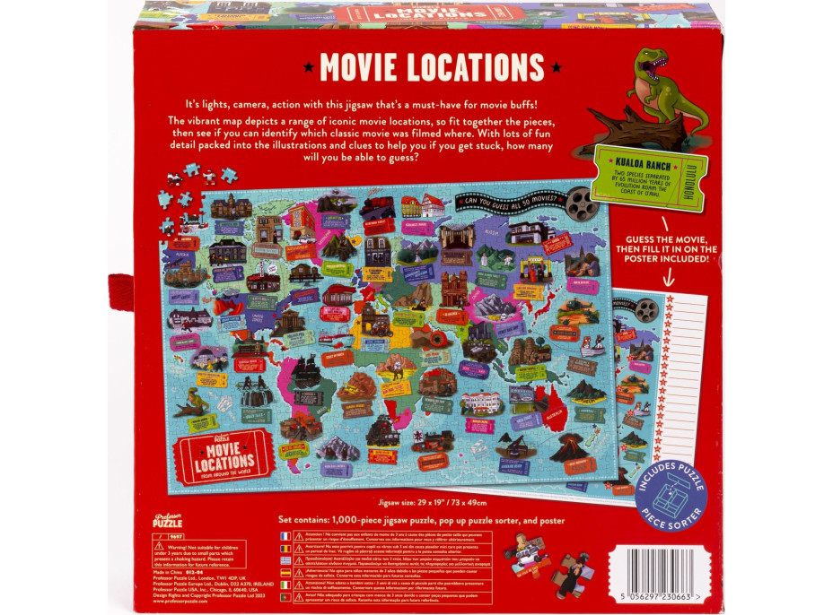 PROFESOR PUZZLE Puzzle Filmové miesta 1000 dielikov