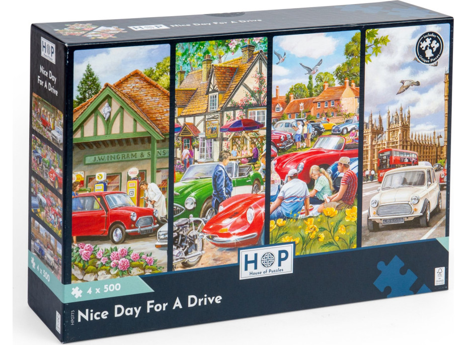 HOP Puzzle Pekný deň na prechádzku 4x500 dielikov