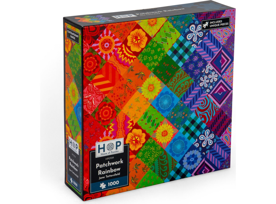 HOP Puzzle Patchworková dúha 1000 dielikov