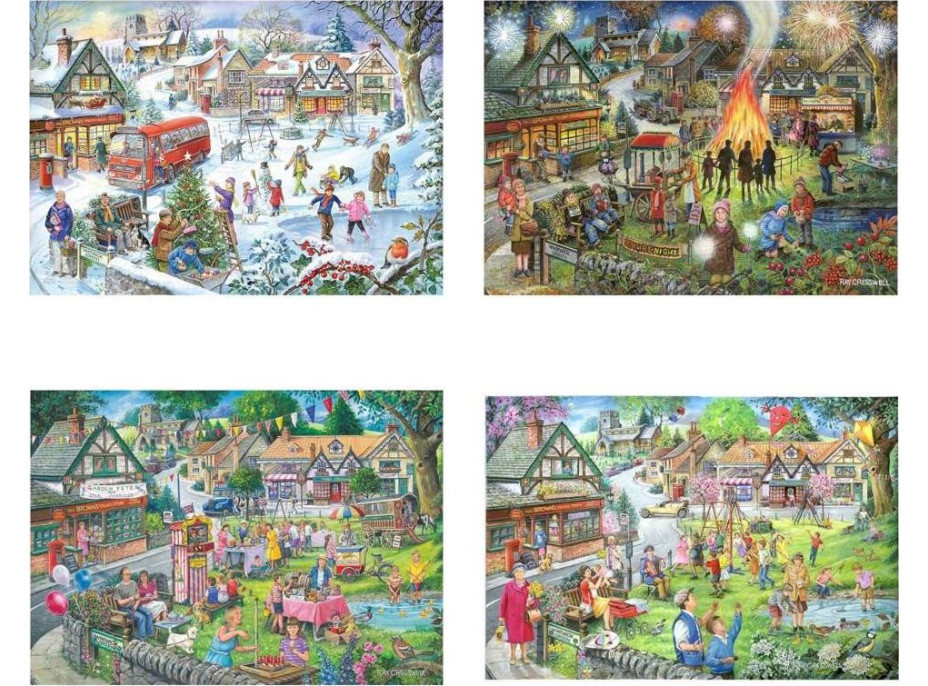 HOP Puzzle Ročné obdobie 4x500 dielikov
