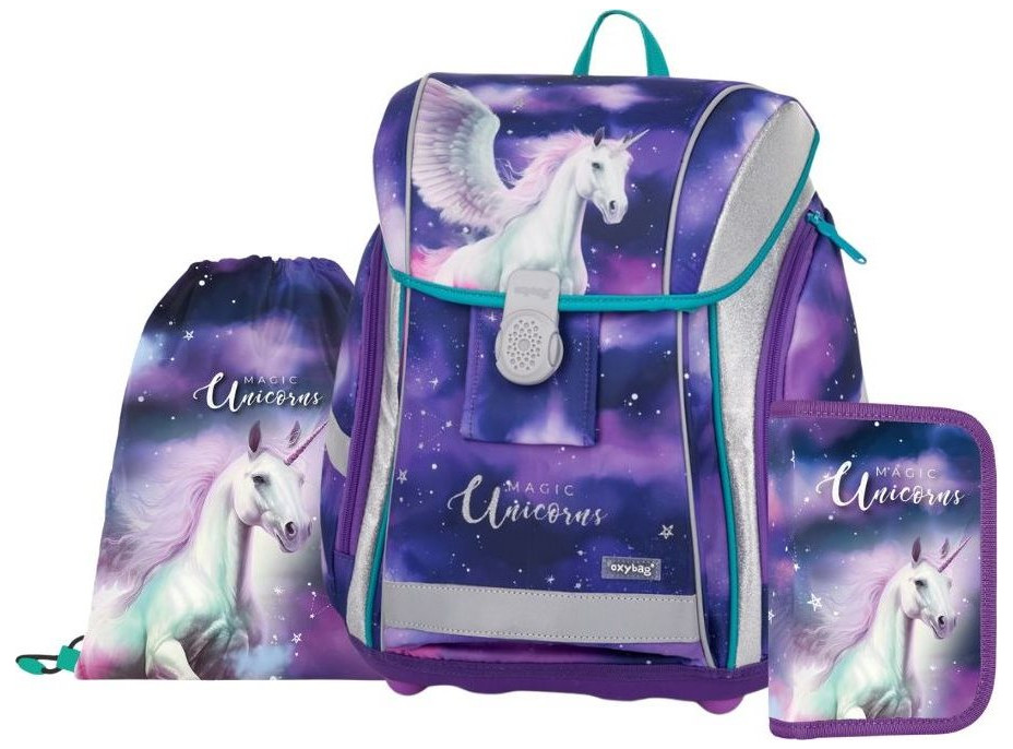 OXYBAG Školský set 3ks Premium Light Pegas