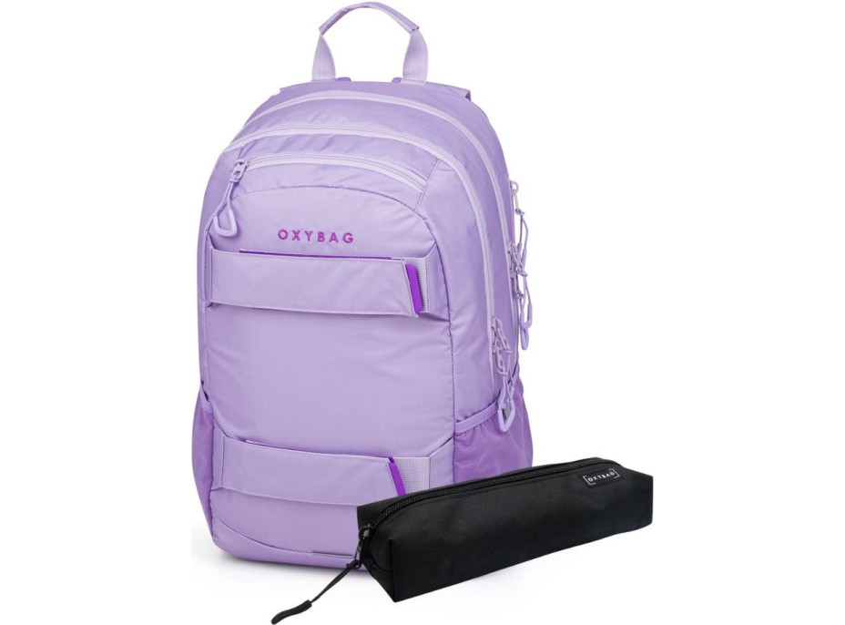 OXYBAG Študentský batoh + etue OXY Sport Violet