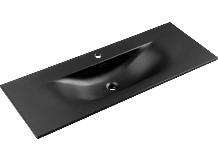 Keramické umývadlo SKY 121 cm DP - čierne matné