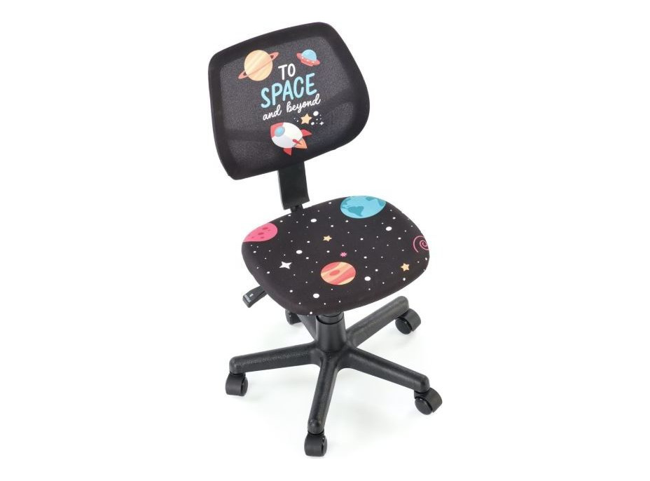 Detská otočná stolička BINGO - Space - čierna