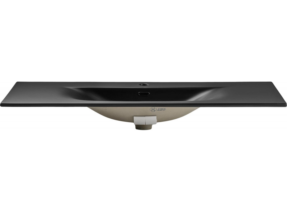 Keramické umývadlo SKY 121 cm DP - čierne matné