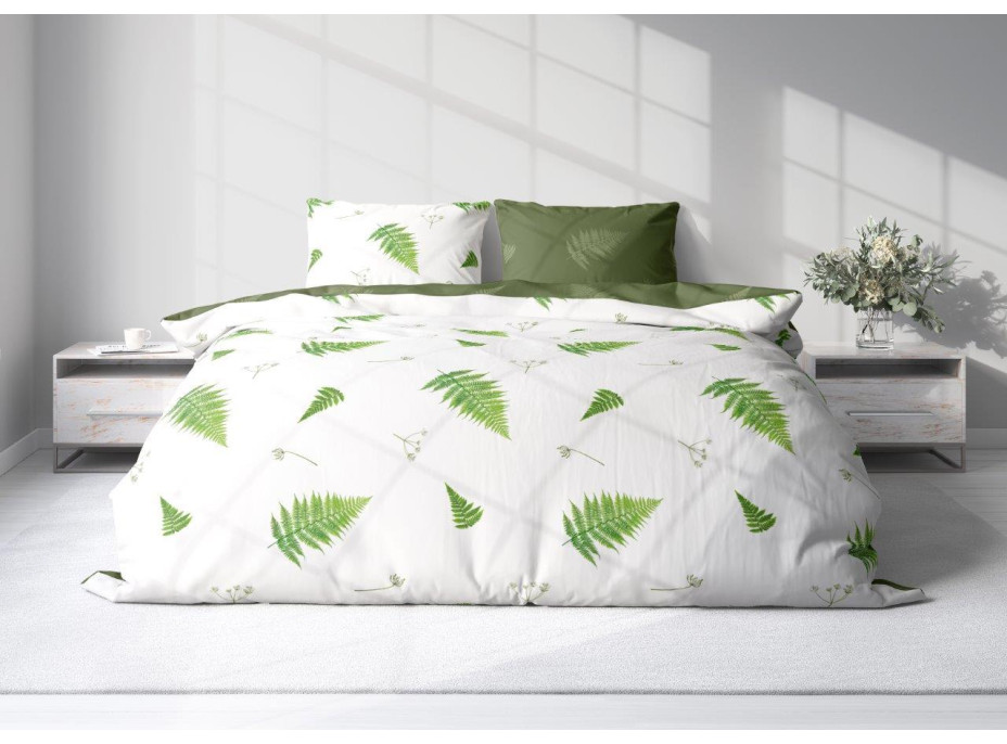 Posteľné obliečky z mikrovlákna SATEEN Paprade - 220x200 cm + 2x 70x80 cm