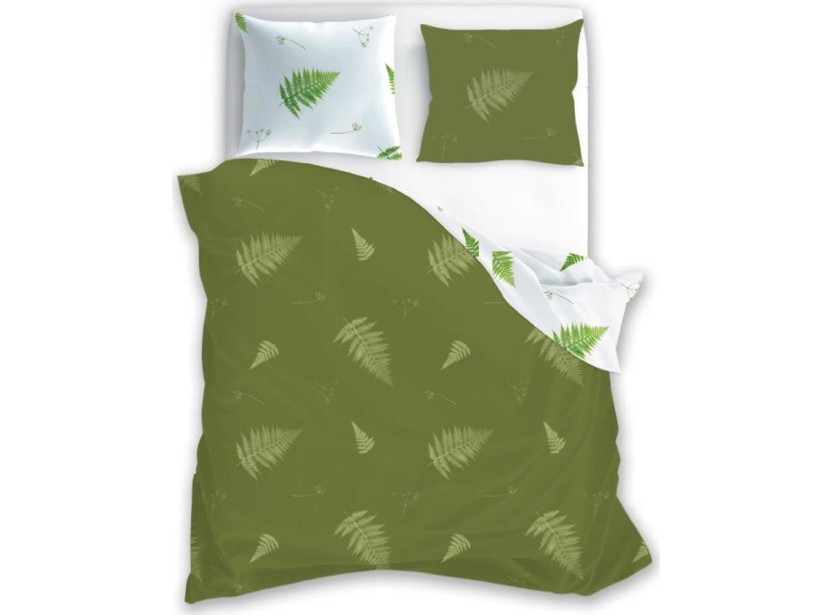 Posteľné obliečky z mikrovlákna SATEEN Paprade - 220x200 cm + 2x 70x80 cm