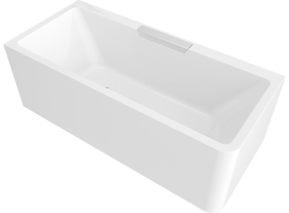 Polysan CASCATA L MONOLITH obdĺžniková vaňa 180x80x60cm, kaskáda nerez 73836ML.100