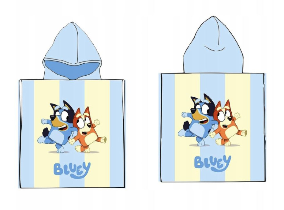 Detská rýchloschnúca osuška s kapucňou BLUEY 50x100 cm