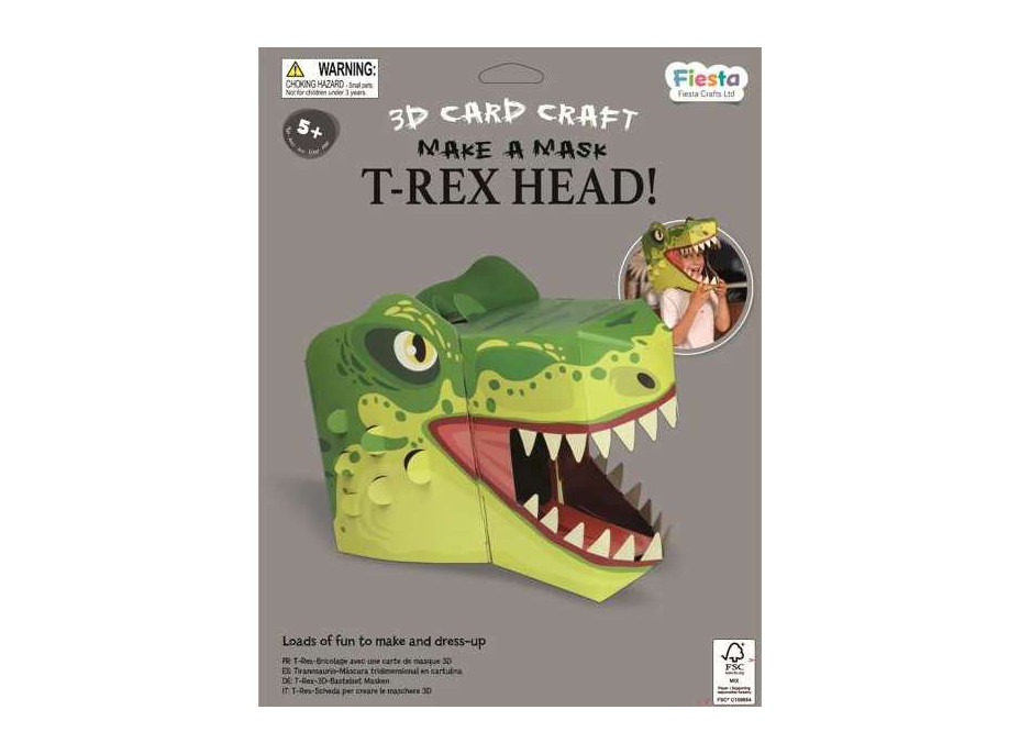Fiesta Crafts Kreatívna súprava 3D maska T. rex