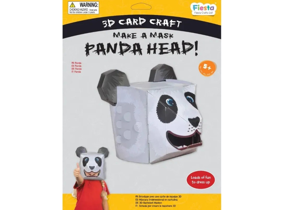 Fiesta Crafts Kreatívna súprava 3D maska Panda
