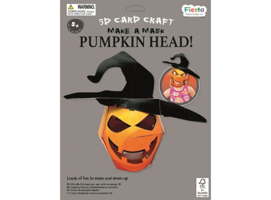 Fiesta Crafts Kreatívna sada 3D maska Tekvica