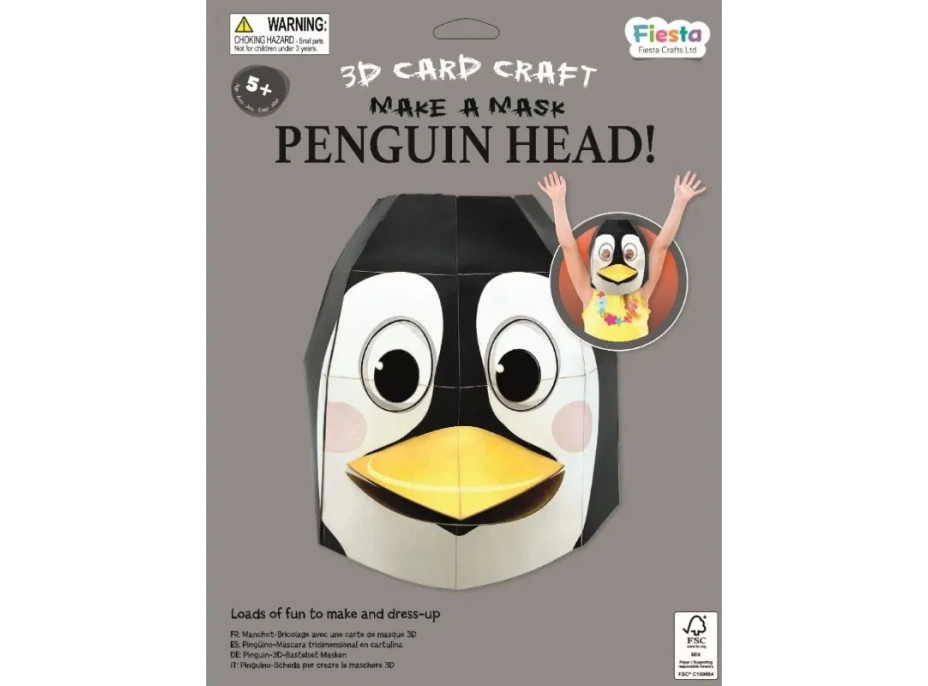 Fiesta Crafts Kreatívna súprava 3D maska Tučniak