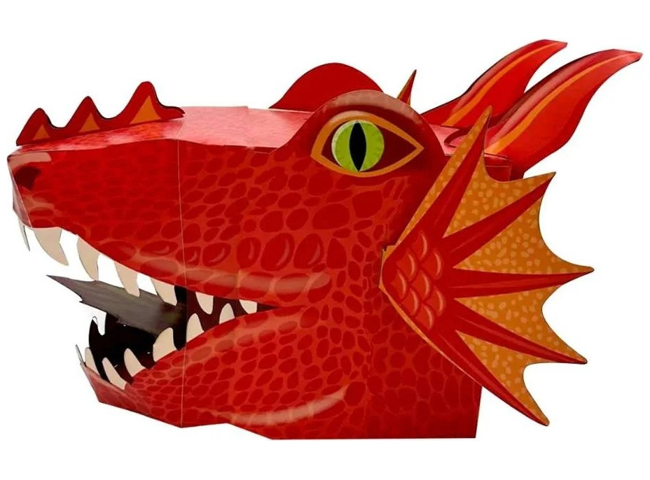 Fiesta Crafts Kreatívna súprava 3D maska Červený drak