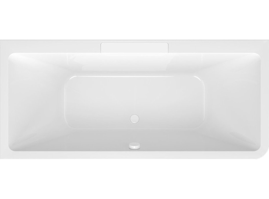 Polysan CASCATA L MONOLITH obdĺžniková vaňa 180x80x60cm, kaskáda biela 73836ML.101