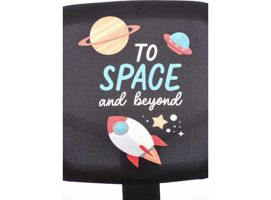 Detská otočná stolička BINGO - Space - čierna