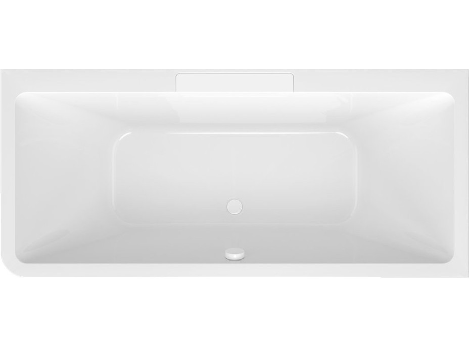 Polysan CASCATA R MONOLITH obdĺžniková vaňa 180x80x60cm, kaskáda biela 73836MR.101