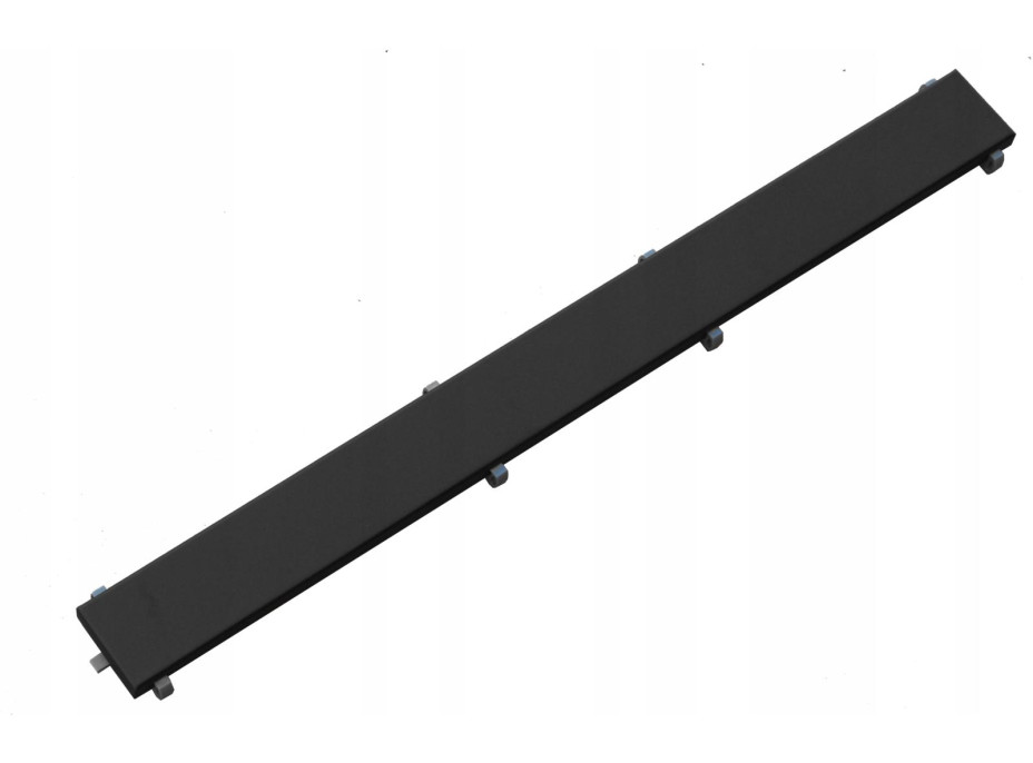 Sprchový žľab do steny MEXEN FLAT WALL 2v1 - čierny matný, 1730120, 120 cm