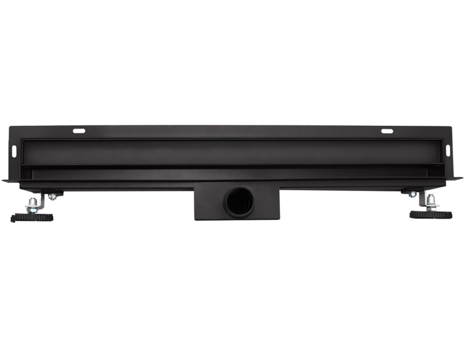 Sprchový žľab do steny MEXEN FLAT WALL 2v1 - čierny matný, 1730120, 120 cm